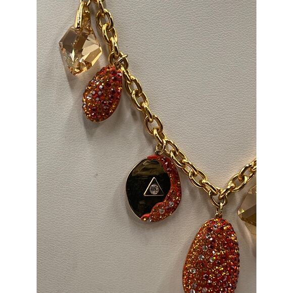 Swarovski Swan The Elements Fire Element Fall Multicolored Mixed Metal Necklace - Picture 2 of 9